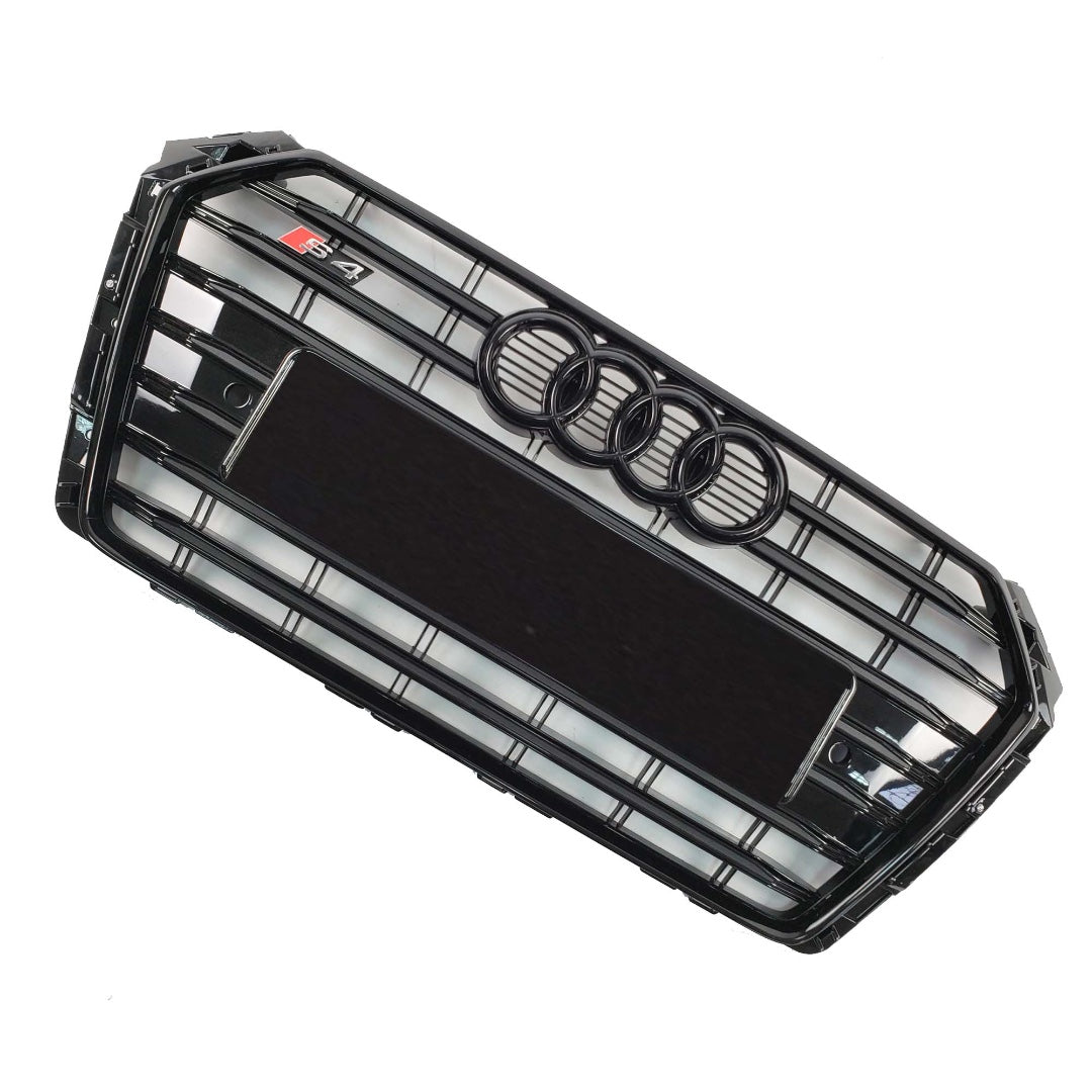 S4 S-line ALL BLACK front bumper radiator grille for Audi A4 S4 B9 2015-2019 - Custom Class