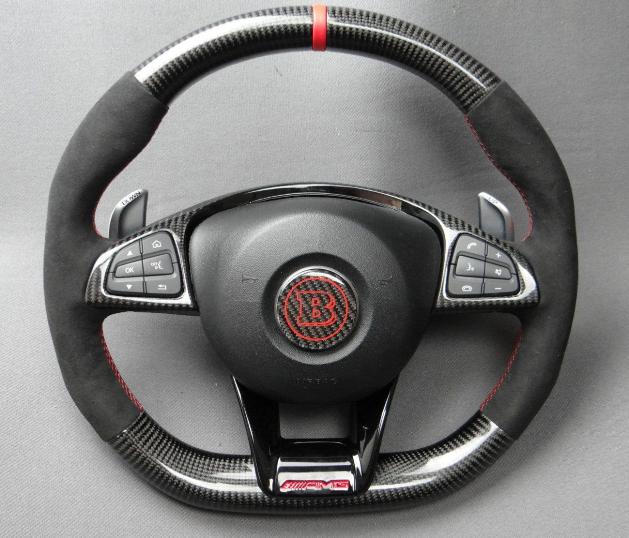 Сarbon fiber Brabus badge emblem logo 53mm for Mercedes W463 W464 G Wagon - Custom Class