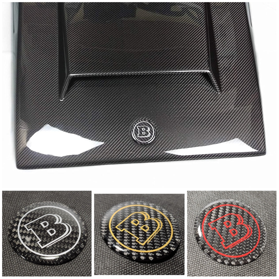 Сarbon fiber Brabus badge emblem logo 53mm for Mercedes W463 W464 G Wagon - Custom Class