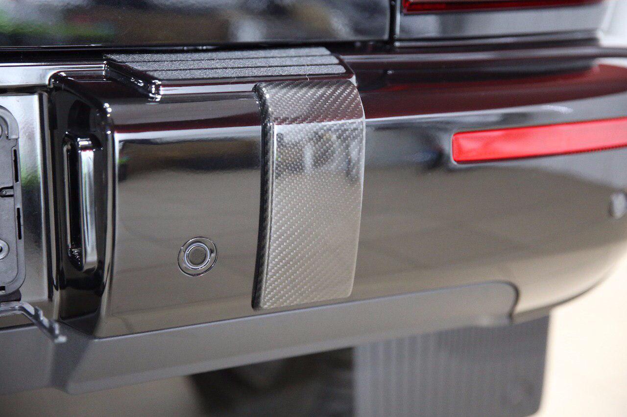 Сarbon fiber front and rear bumpers brackets fangs covers set 4 pcs for Mercedes G-Wagon W463A W464 - Custom Class