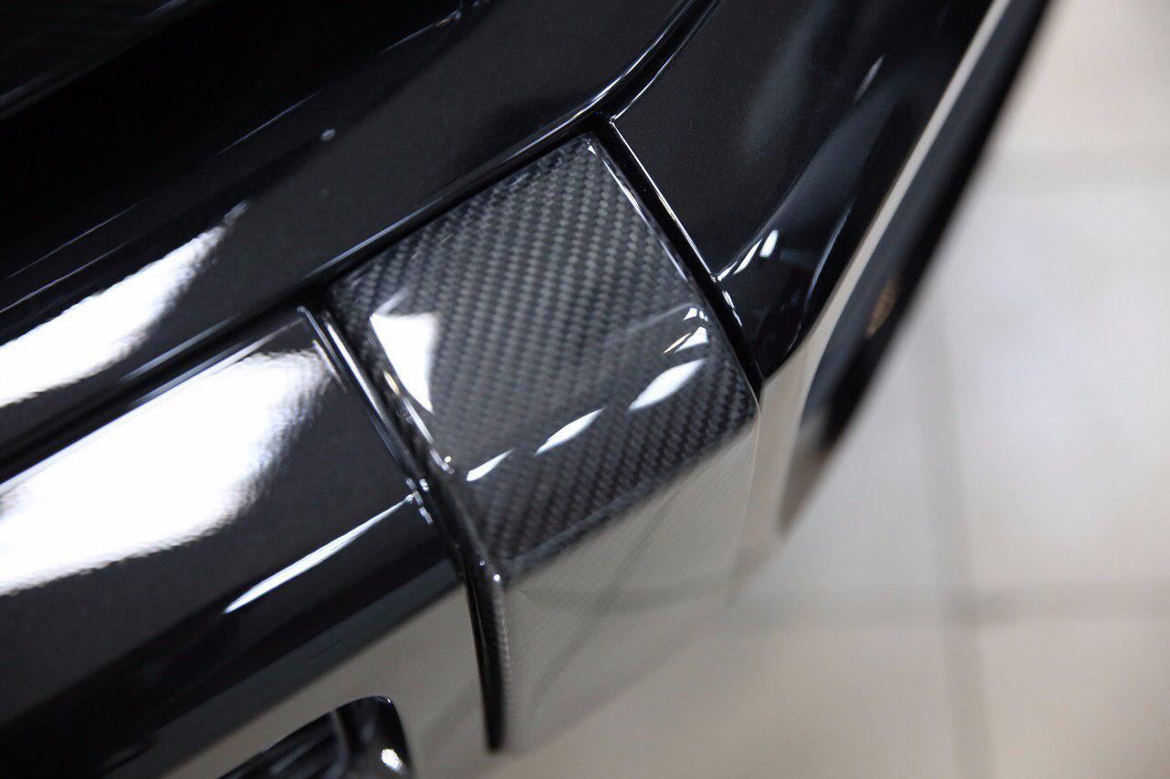 Сarbon fiber front and rear bumpers brackets fangs covers set 4 pcs for Mercedes G-Wagon W463A W464 - Custom Class