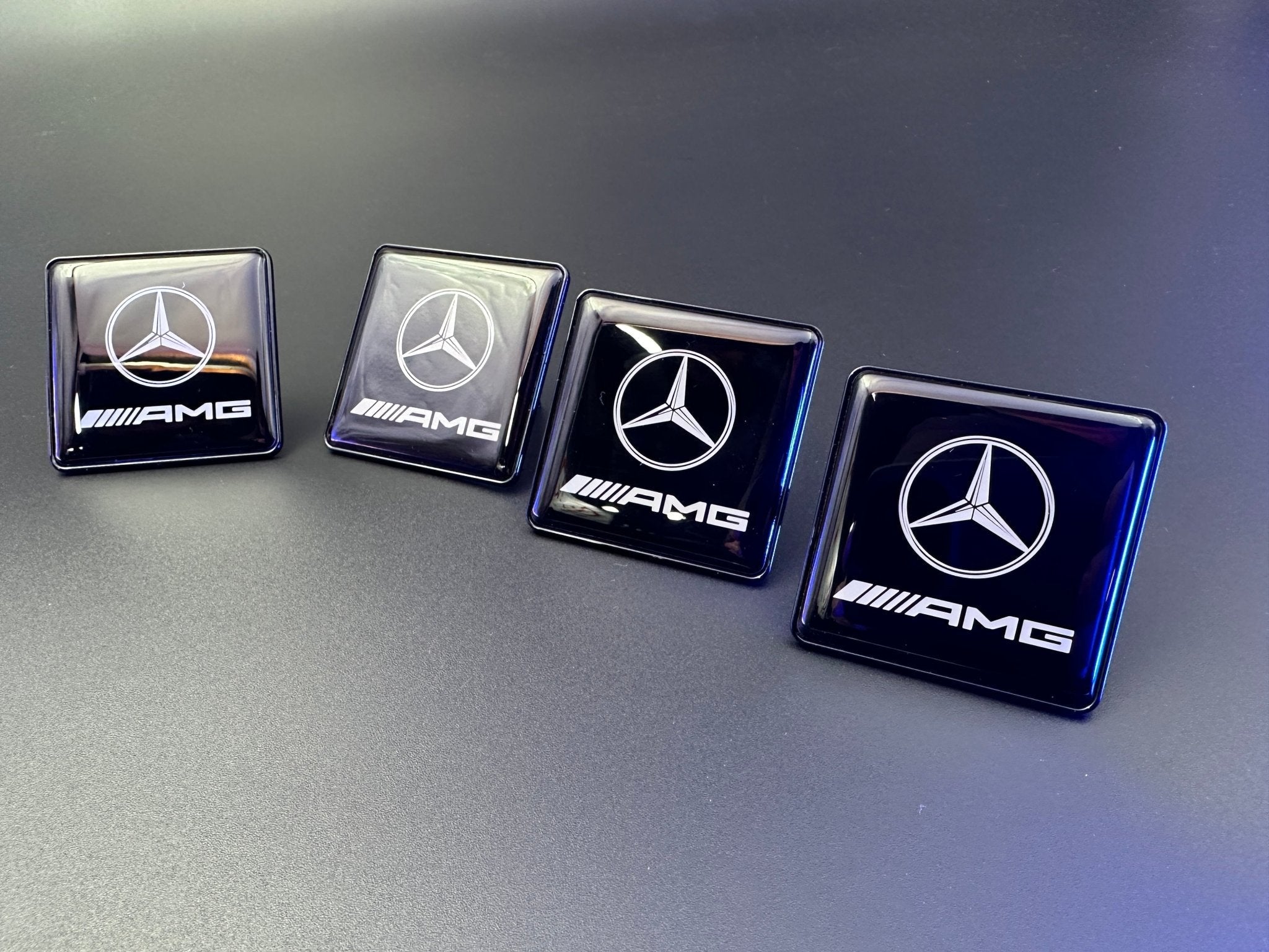 Seats Emblem set in black color with AMG Mercedes-Benz logo - Custom Class