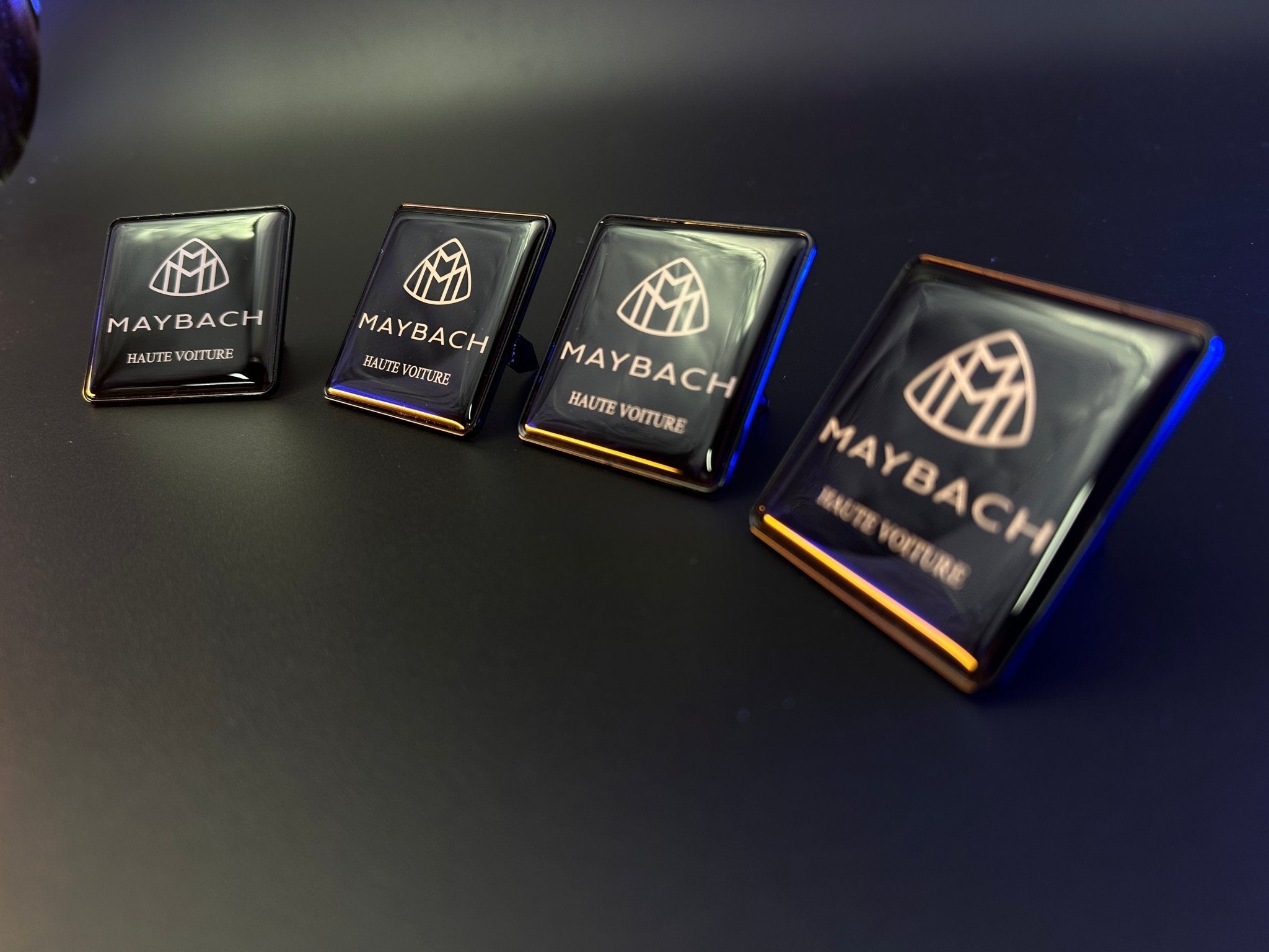 Seats Emblem set in black color with Maybach Haute Voiture logo for Mercedes-Benz - Custom Class