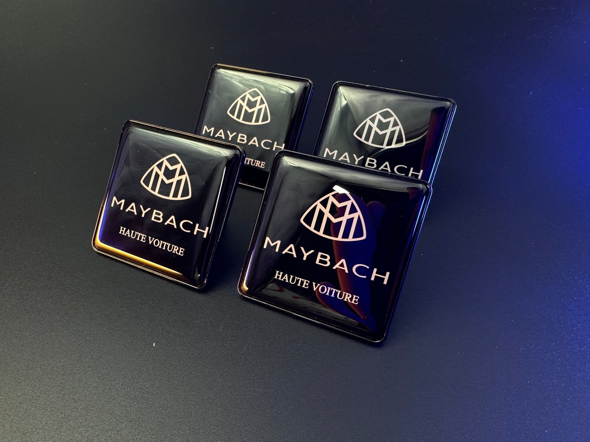 Seats Emblem set in black color with Maybach Haute Voiture logo for Mercedes-Benz - Custom Class