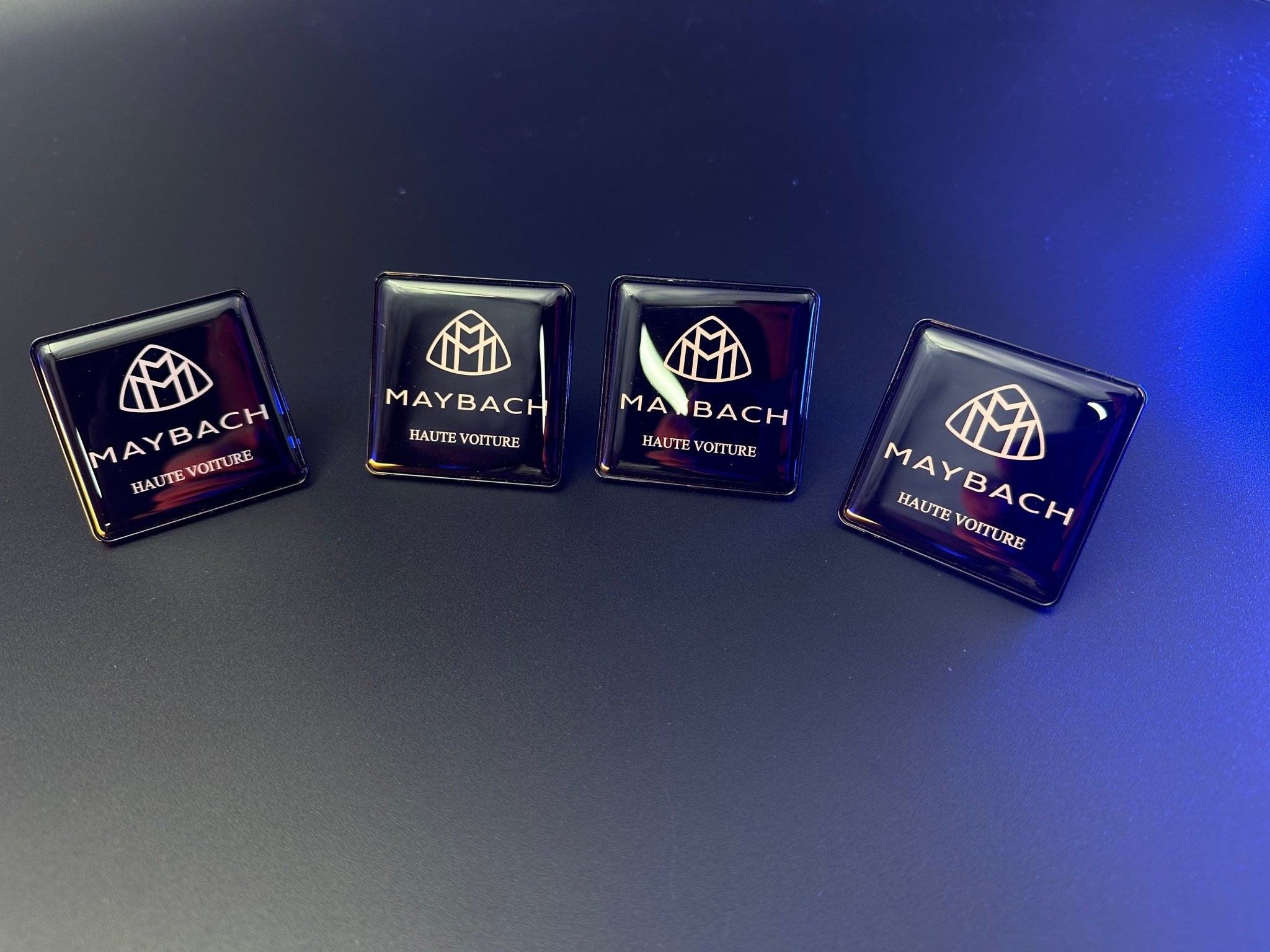 Seats Emblem set in black color with Maybach Haute Voiture logo for Mercedes-Benz - Custom Class