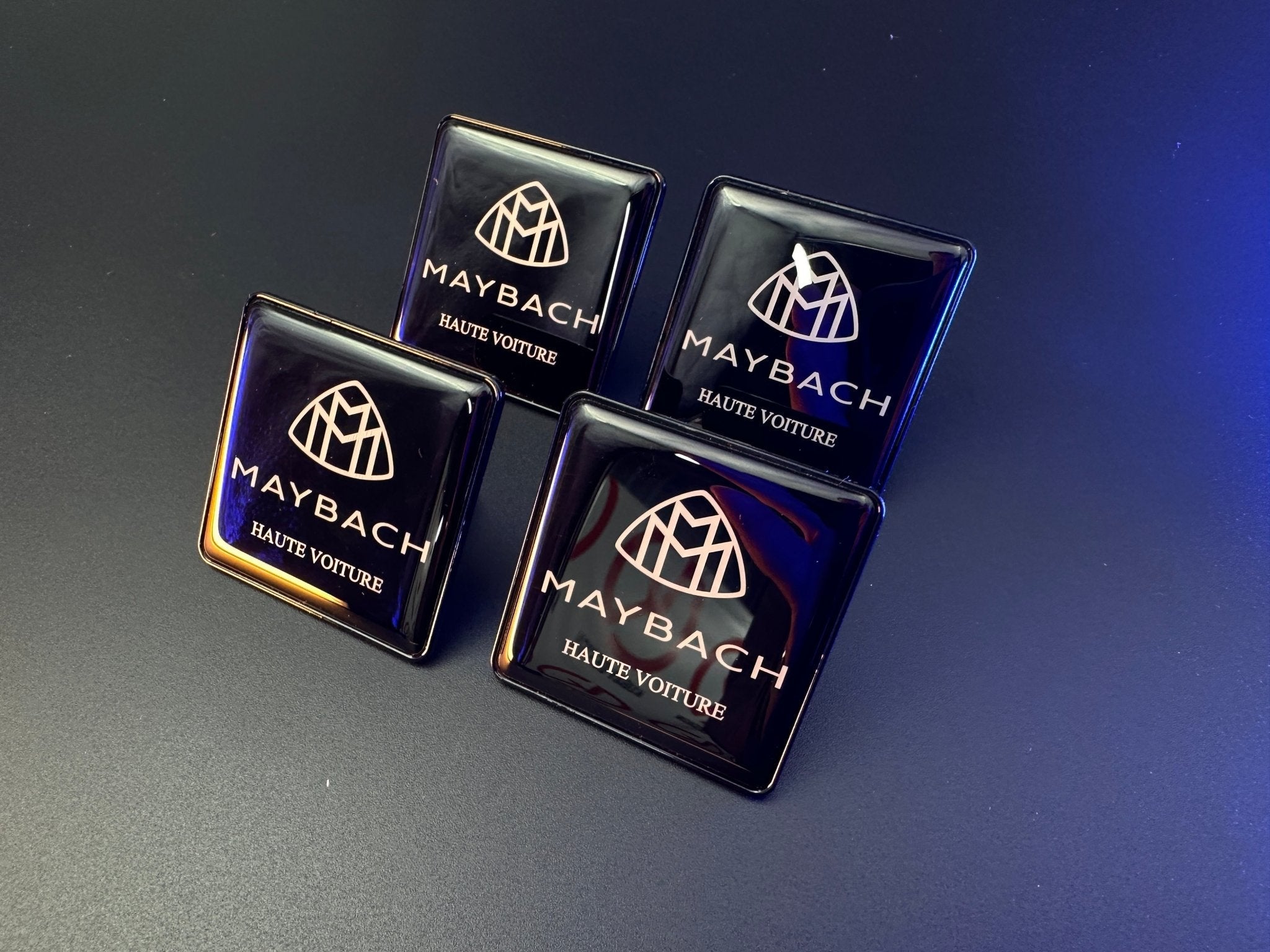 Seats Emblem set in black color with Maybach Haute Voiture logo for Mercedes-Benz - Custom Class