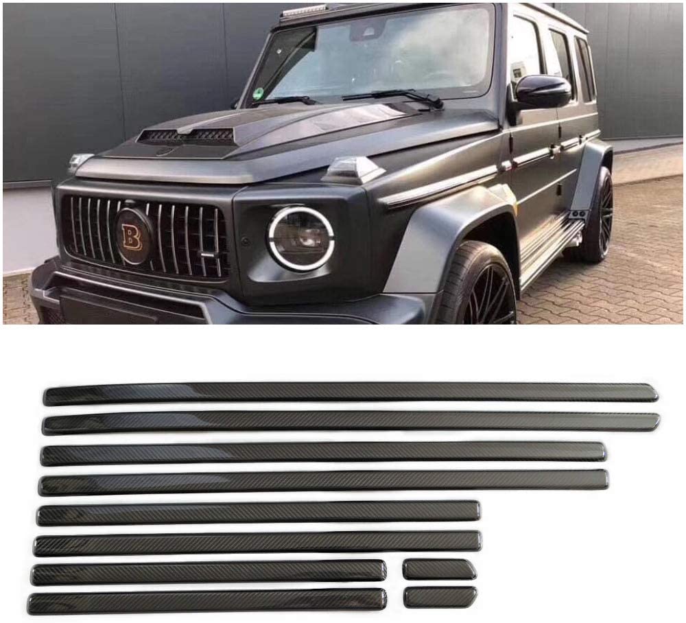 Side Body carbon mouldings Set 10 pcs for Mercedes-Benz W463A - Custom Class