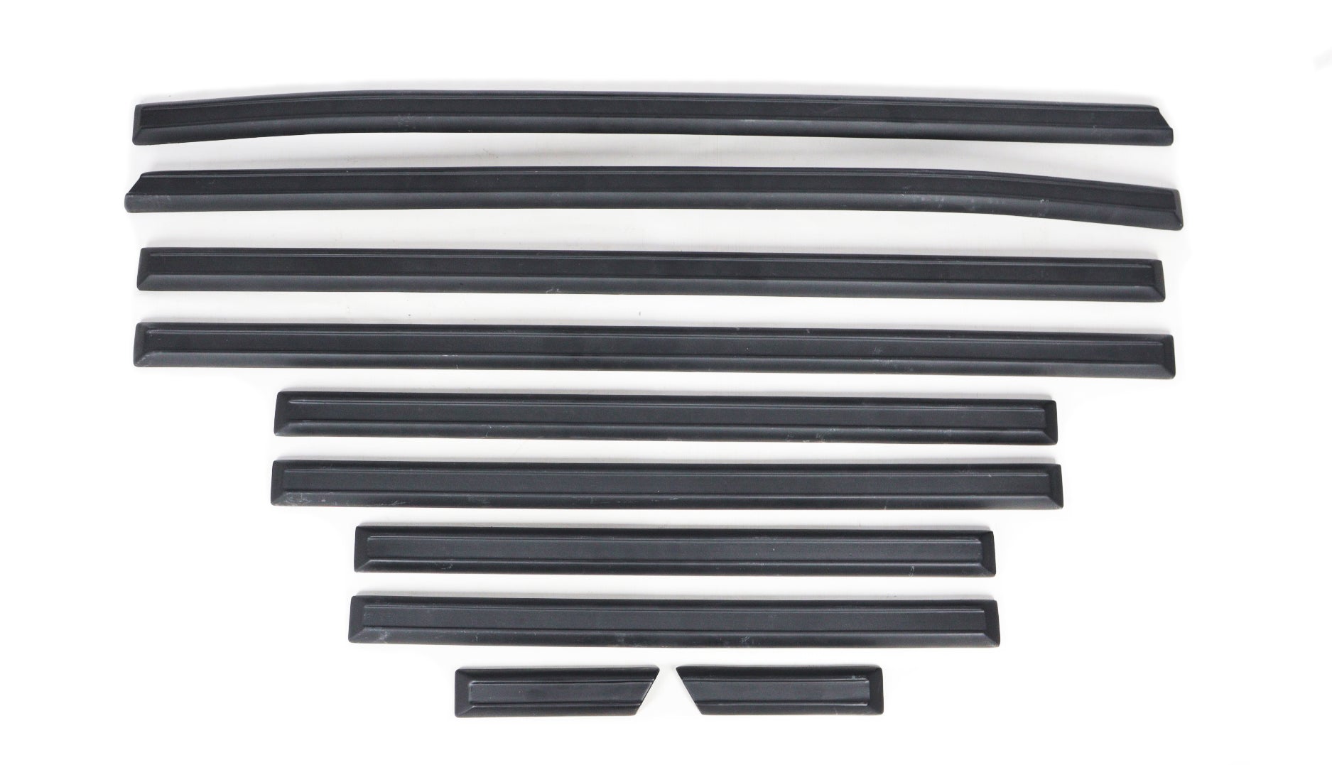 Side body fiberglass mouldings solid set (10 pcs) for Mercedes W463 G-Wagon from Custom Class, designed for a sleek and refined side profile.