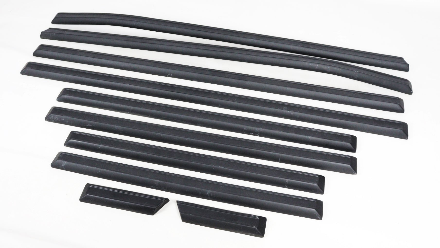 Side body fiberglass mouldings solid set (10 pcs) for Mercedes W463 G-Wagon from Custom Class, designed for a sleek and refined side profile.