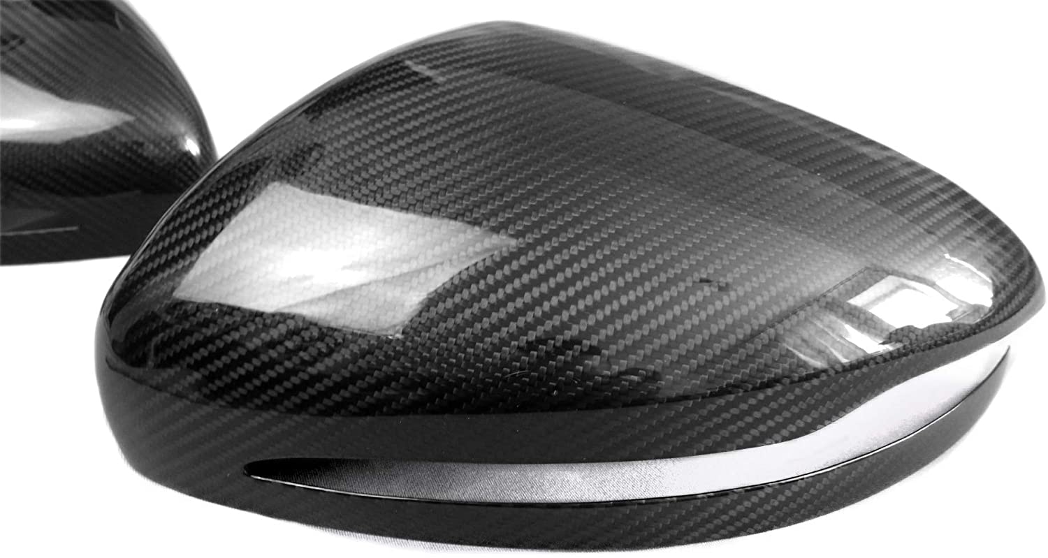 Mirror Covers – Side View Carbon Fiber Mirror Caps for Mercedes-Benz G-Class W463A W464, designed for installation over existing mirrors with a high-gloss or matte finish.