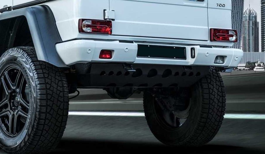 Stainless steel BLACK rear skid plate for Mercedes-Benz W463 - Custom Class