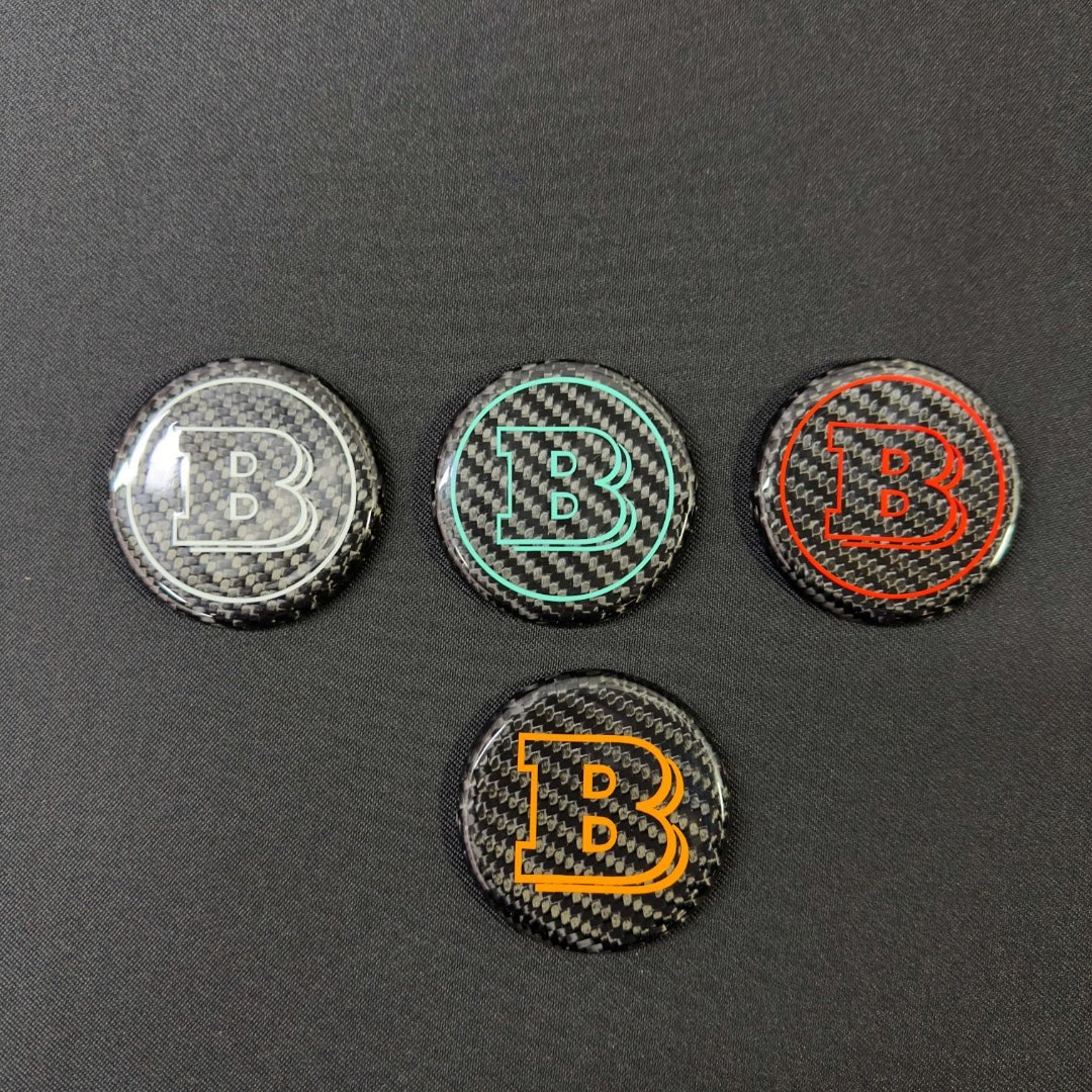 Steering wheel cap badge carbon fiber BRABUS 57mm for Mercedes-Benz cars - Custom Class