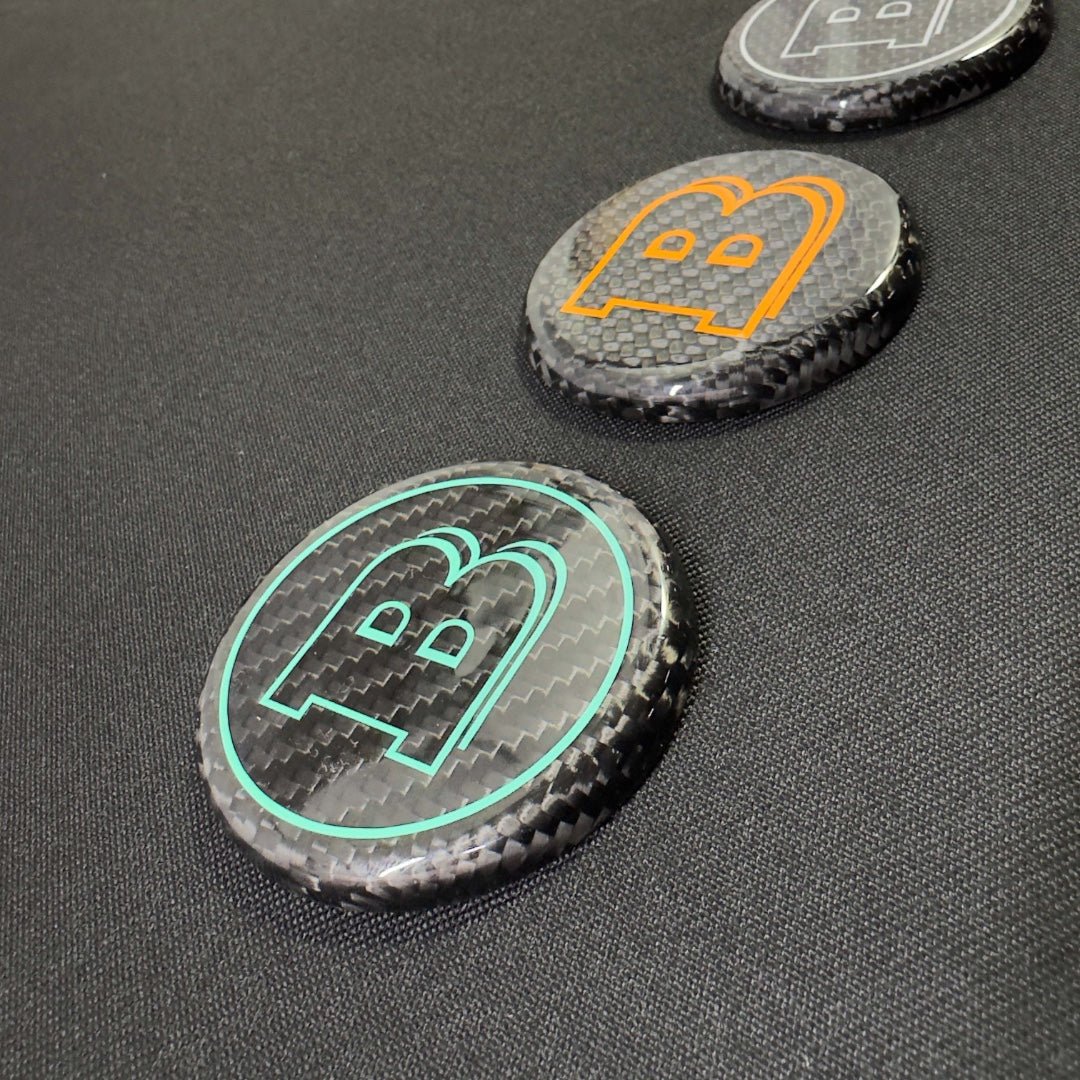 Steering wheel cap badge carbon fiber BRABUS 57mm for Mercedes-Benz cars - Custom Class