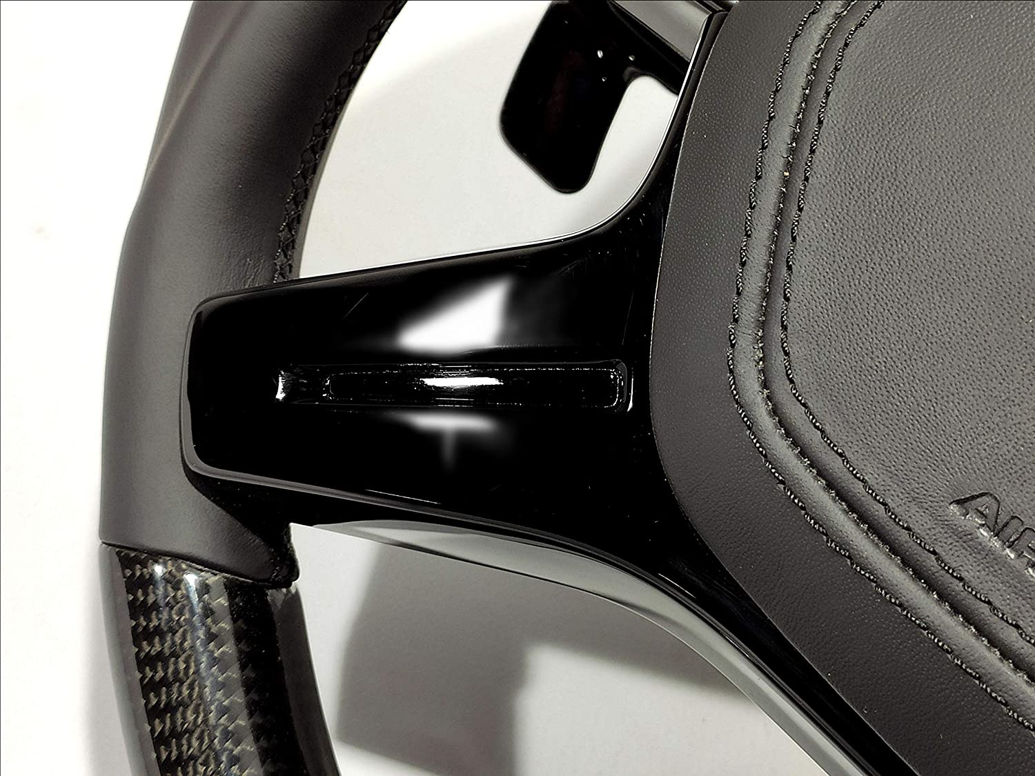 Steering Wheel Carbon Leather + carbon paddle shifts for Mercedes-Benz ML W166 GL GLS GLE W292 G W463 W212 - Custom Class