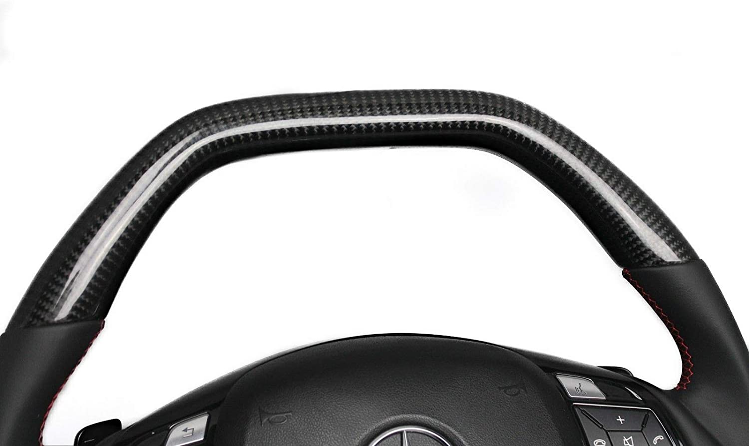 Steering Wheel Carbon Leather + Paddle shifts for Mercedes-Benz ML W166 GL GLS GLE W29 W463 W212 - Custom Class