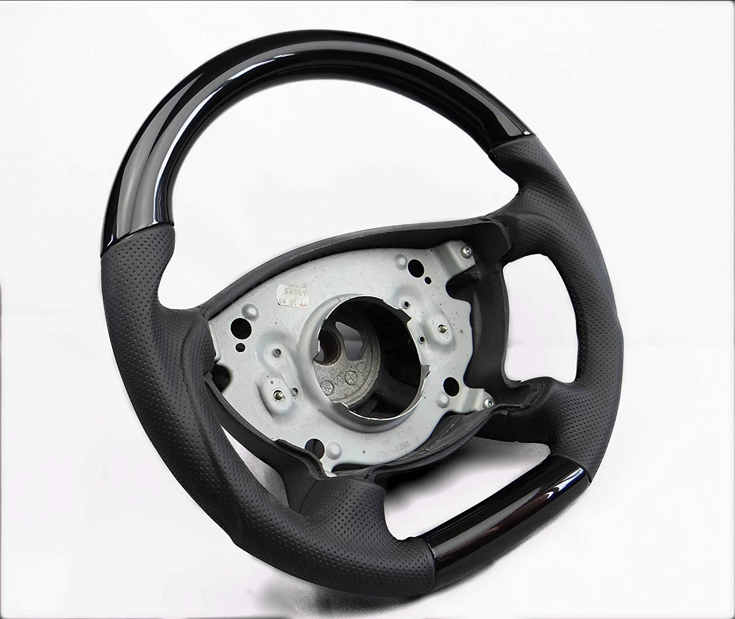Steering Wheel Piano Black Leather for Mercedes-Benz w211 w463 w219 - Custom Class