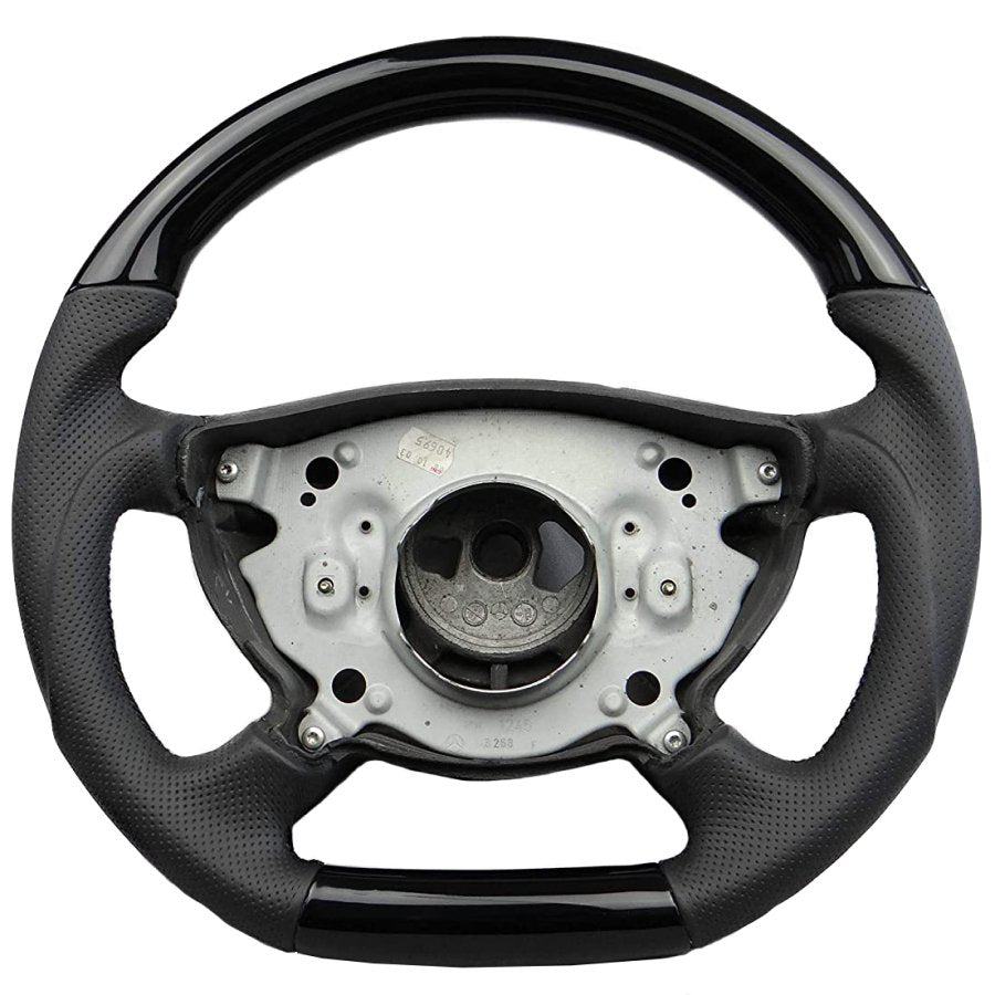 Steering Wheel Piano Black Leather for Mercedes-Benz w211 w463 w219 - Custom Class