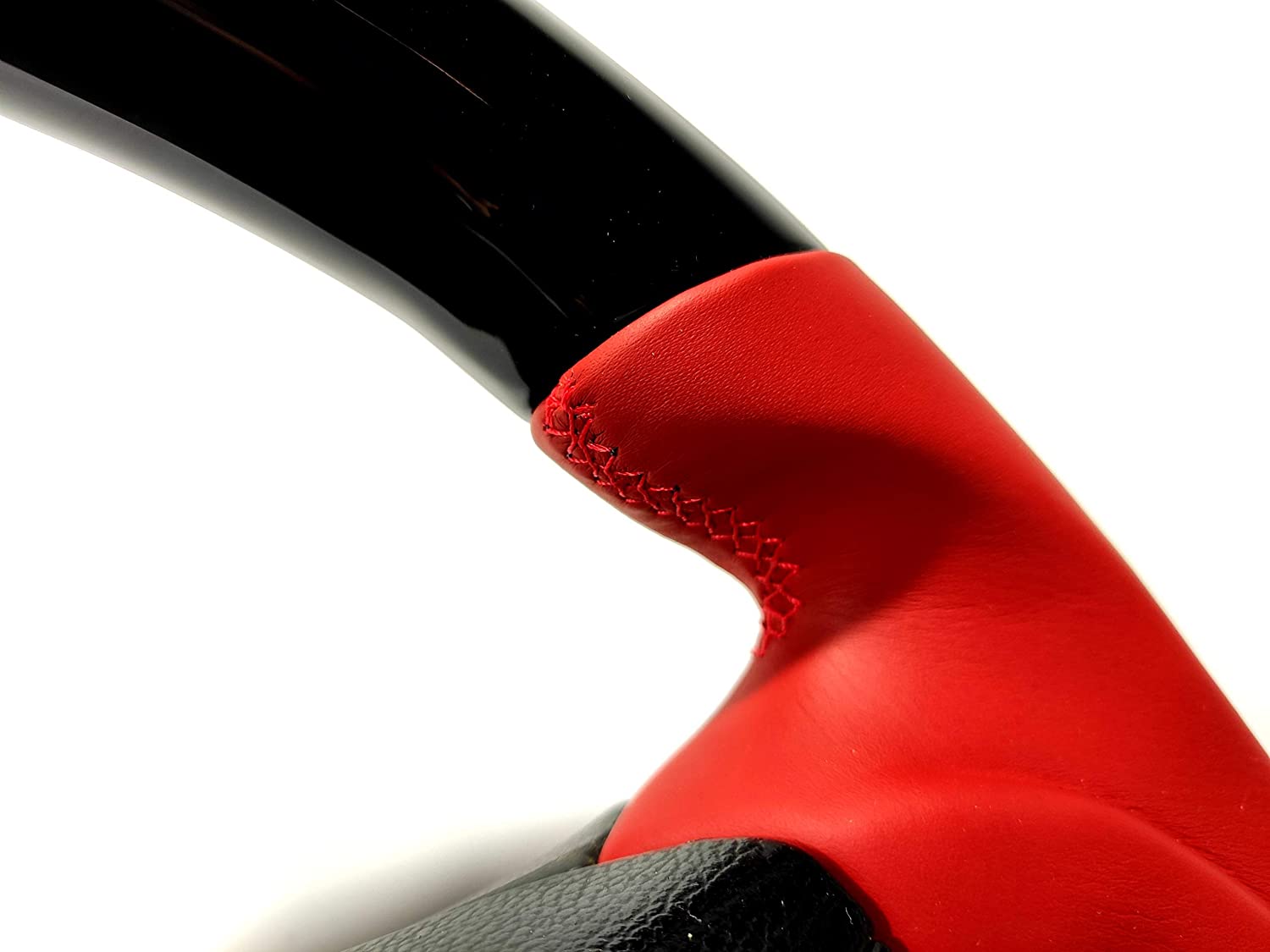 Steering Wheel Piano black Red Leather for Mercedes-Benz Mercedes G CLK E CLS SL Class W209 W211 W219 W463 - Custom Class