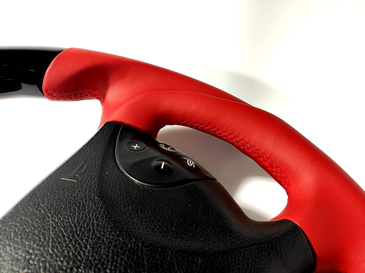 Steering Wheel Piano black Red Leather for Mercedes-Benz Mercedes G CLK E CLS SL Class W209 W211 W219 W463 - Custom Class