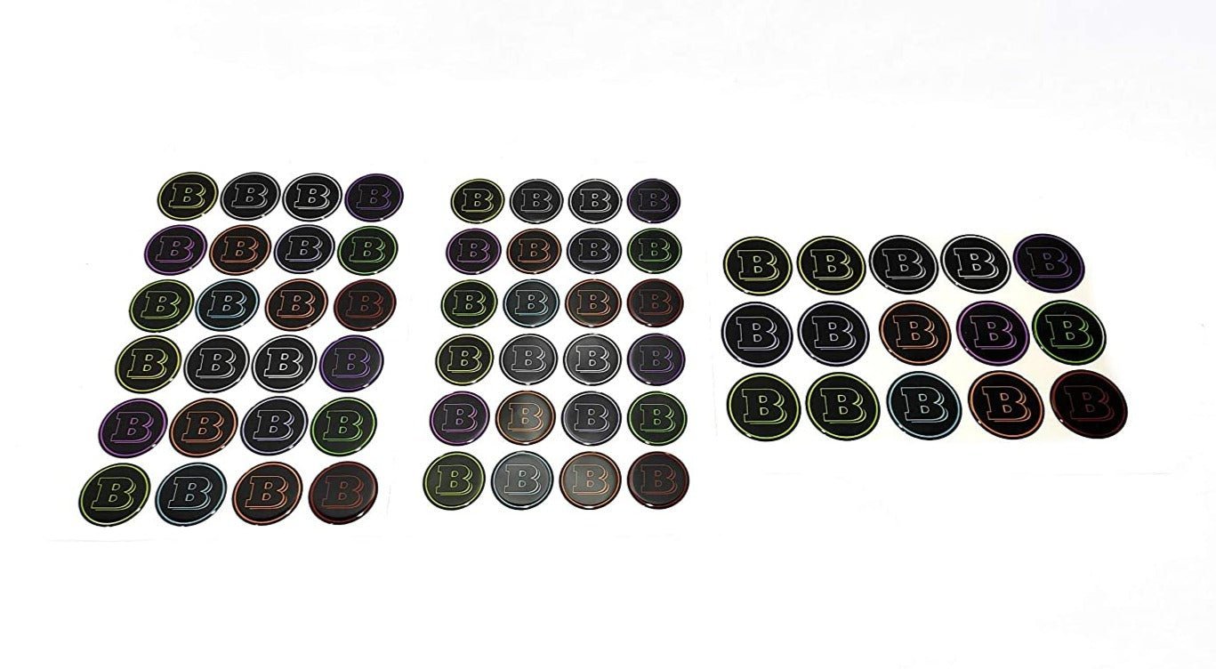 Stickers for Mercedes A B C E G S CLS GLS GLE CLA GL GLK Resin Soft Brabus Style Wheel Hub Rims Caps Badges Emblems 4 pcs Set 75 60 65 70 mm - Custom Class