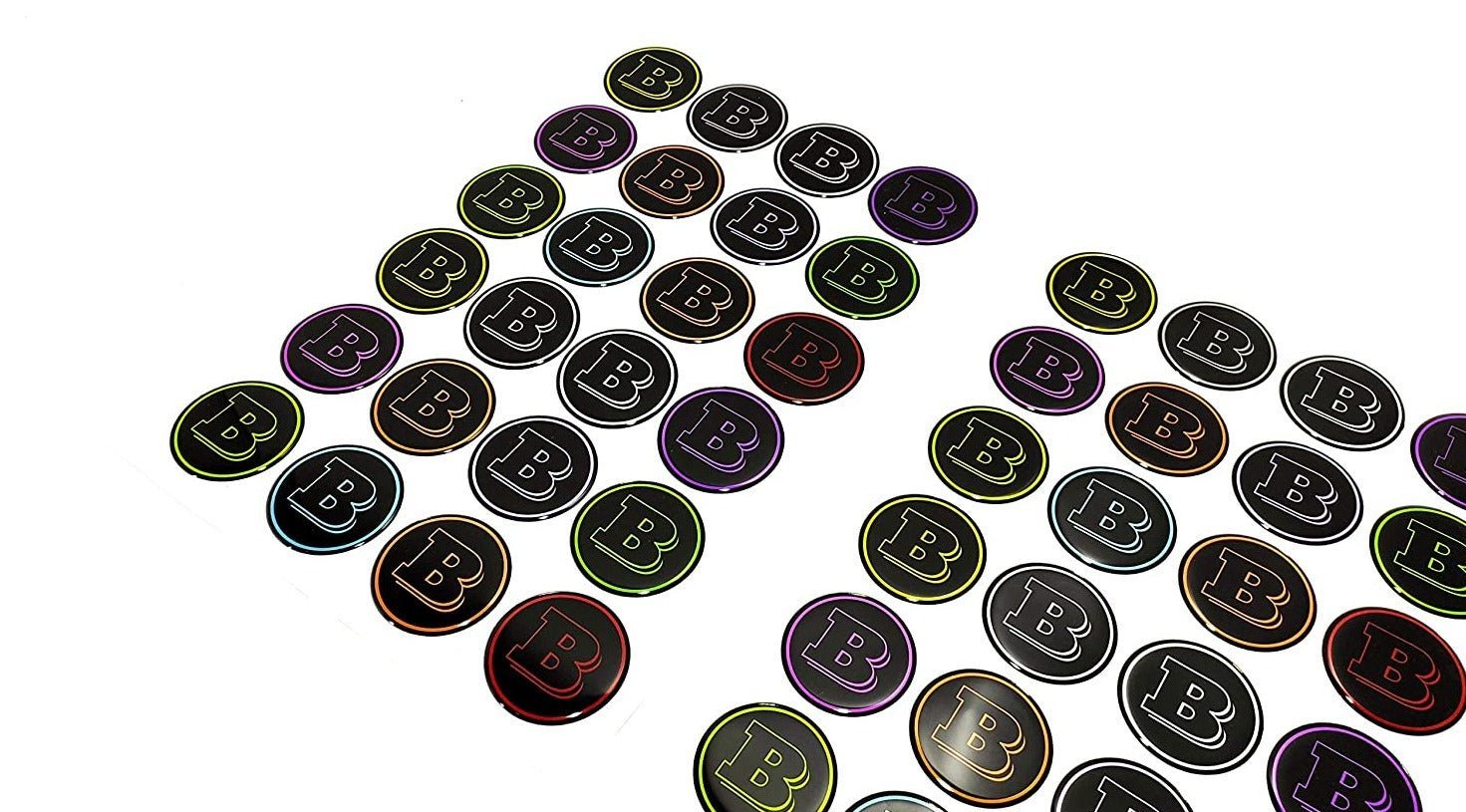 Stickers for Mercedes A B C E G S CLS GLS GLE CLA GL GLK Resin Soft Brabus Style Wheel Hub Rims Caps Badges Emblems 4 pcs Set 75 60 65 70 mm - Custom Class