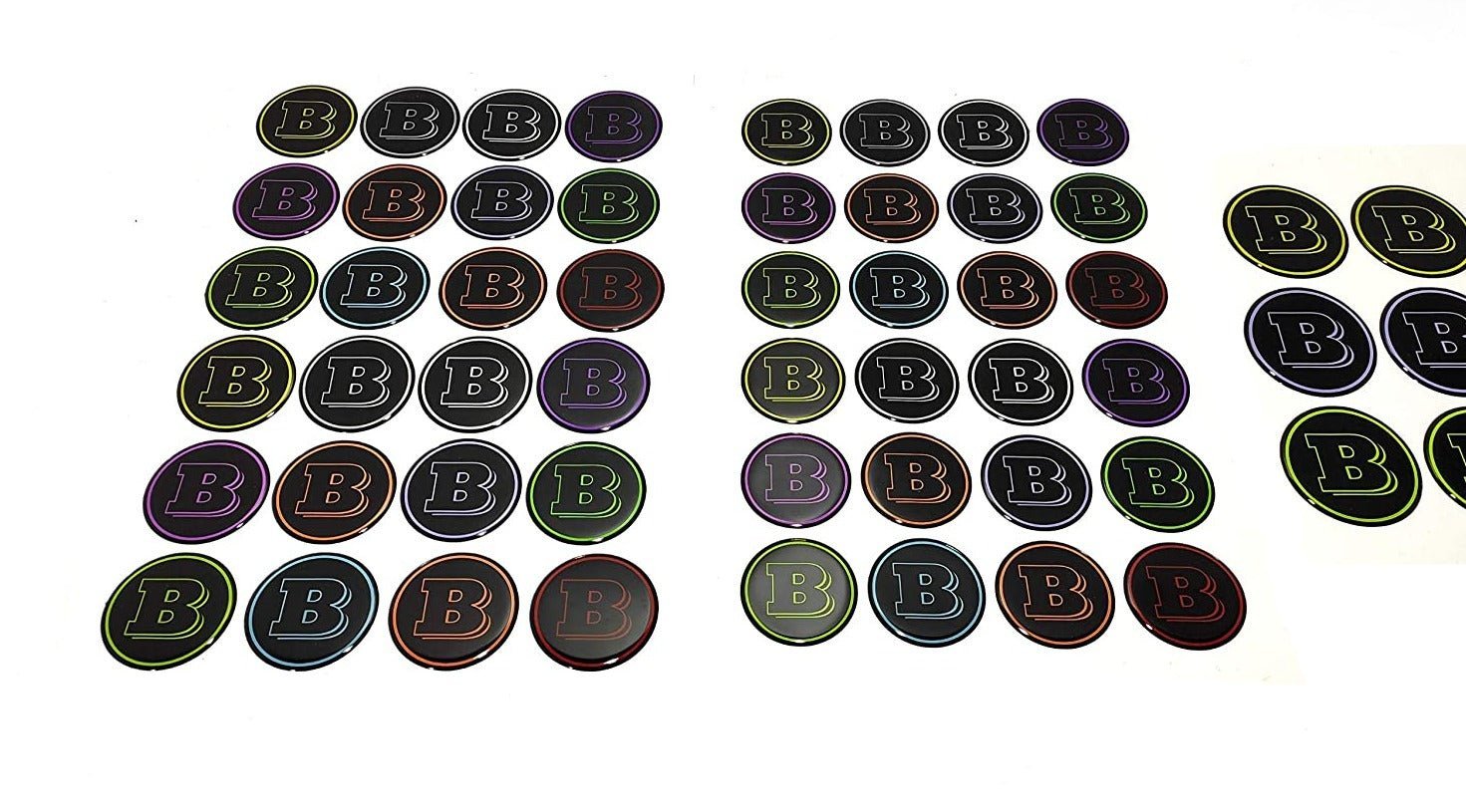 Stickers for Mercedes A B C E G S CLS GLS GLE CLA GL GLK Resin Soft Brabus Style Wheel Hub Rims Caps Badges Emblems 4 pcs Set 75 60 65 70 mm - Custom Class