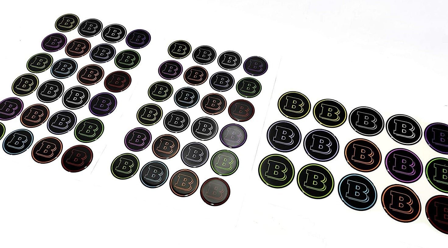 Stickers for Mercedes A B C E G S CLS GLS GLE CLA GL GLK Resin Soft Brabus Style Wheel Hub Rims Caps Badges Emblems 4 pcs Set 75 60 65 70 mm - Custom Class