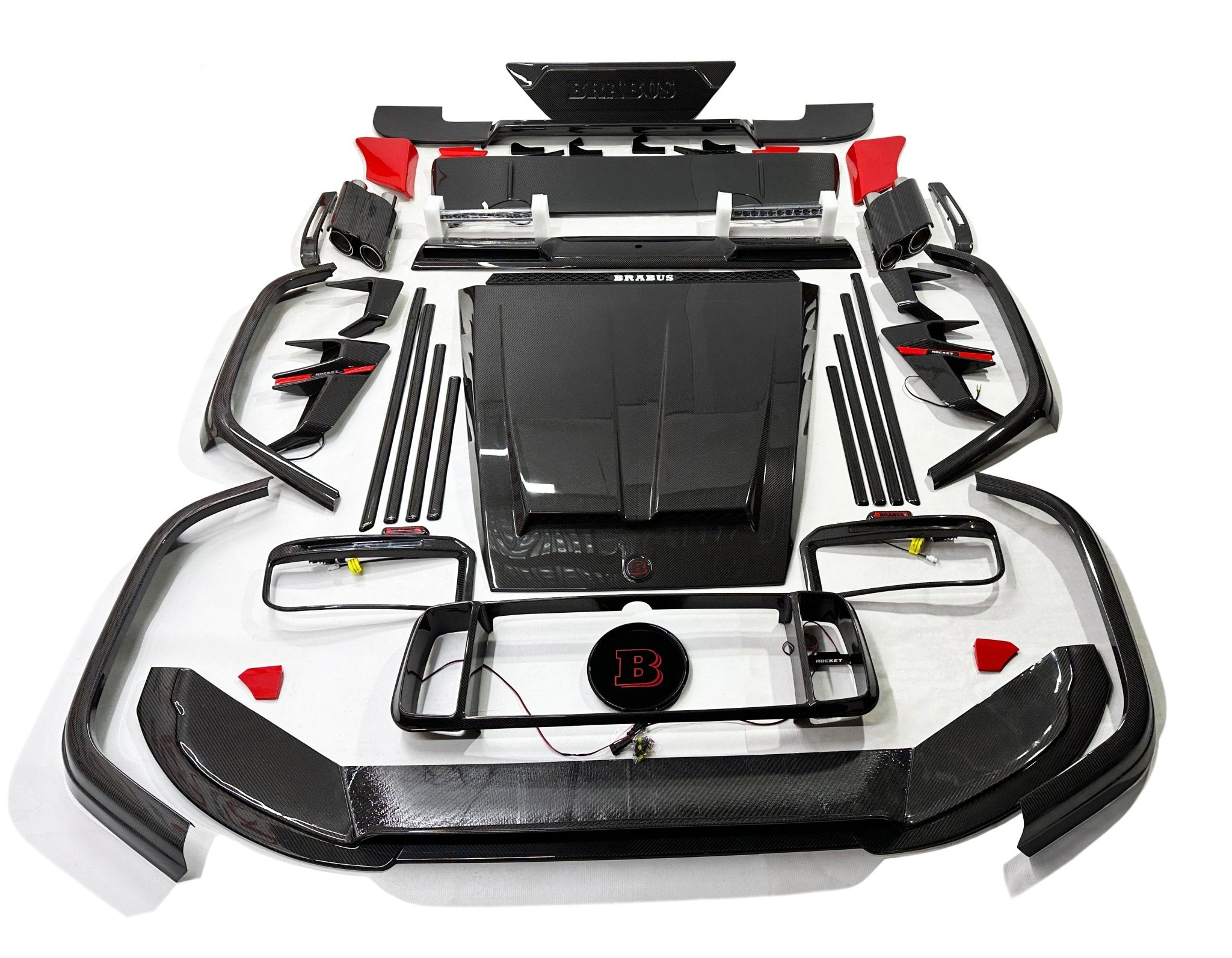 Rocket G900 Carbon Parts + Plastic Widestar Body Kit for Mercedes G63 W463A 2019+ - Custom Class
