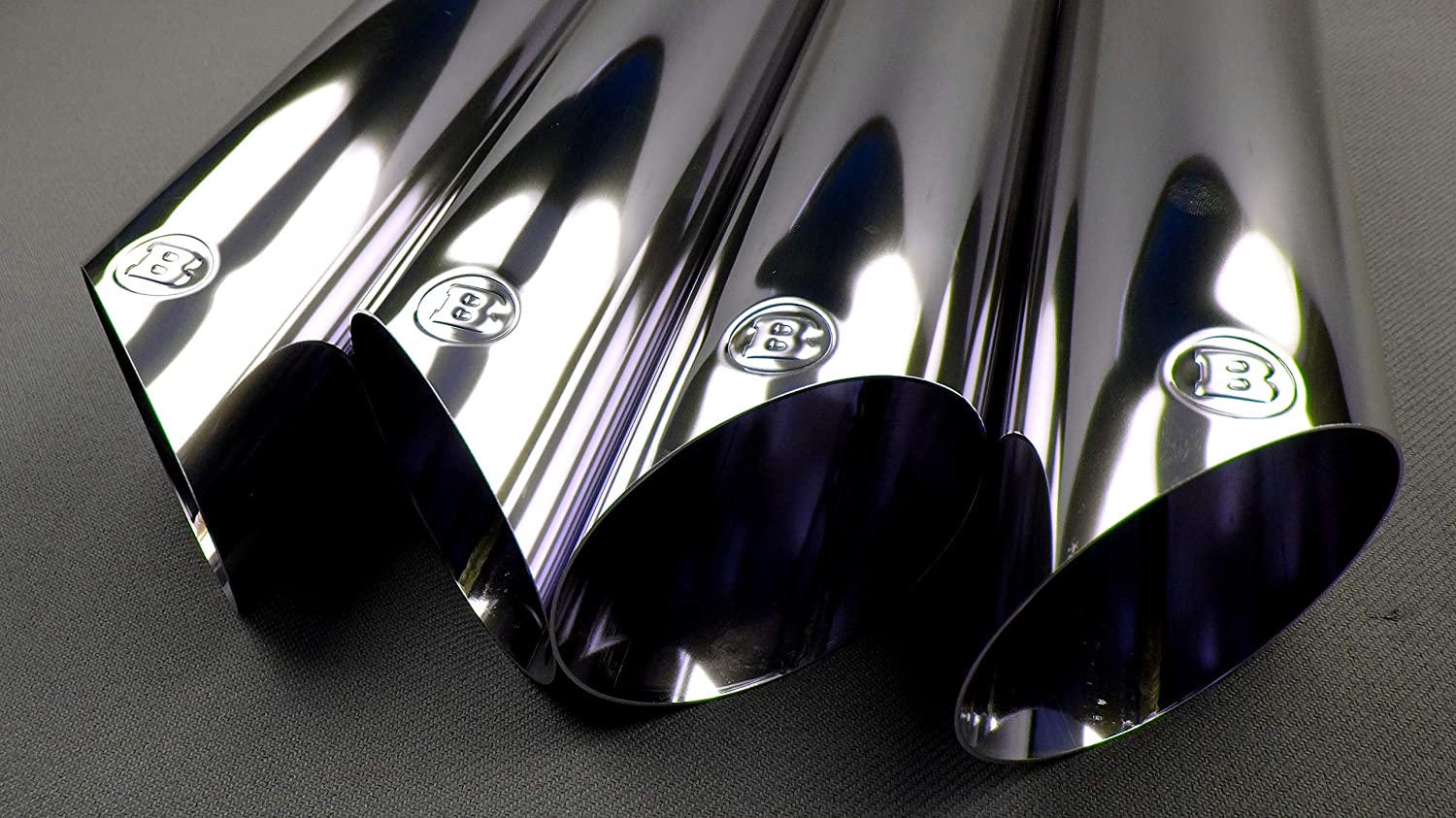W463A W463 Brabus Stainless Steel Chrome Exhaust Pipes Tips 4 pcs - Custom Class