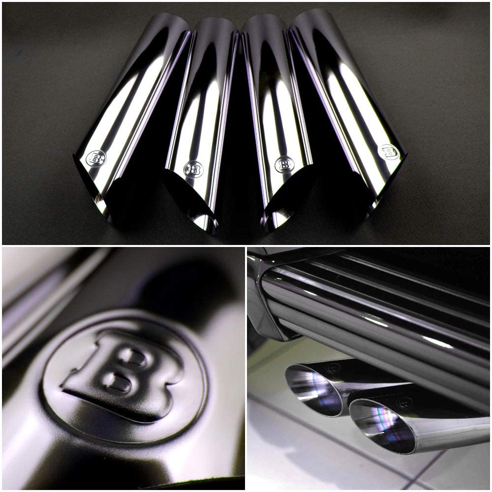 W463A W463 Brabus Stainless Steel Chrome Exhaust Pipes Tips 4 pcs - Custom Class