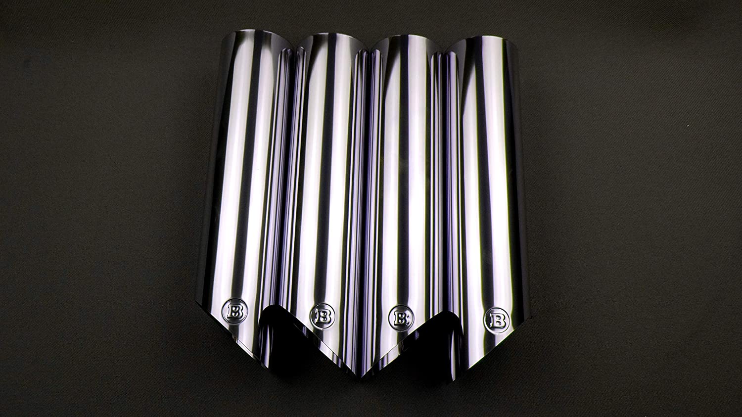 W463A W463 Brabus Stainless Steel Chrome Exhaust Pipes Tips 4 pcs - Custom Class