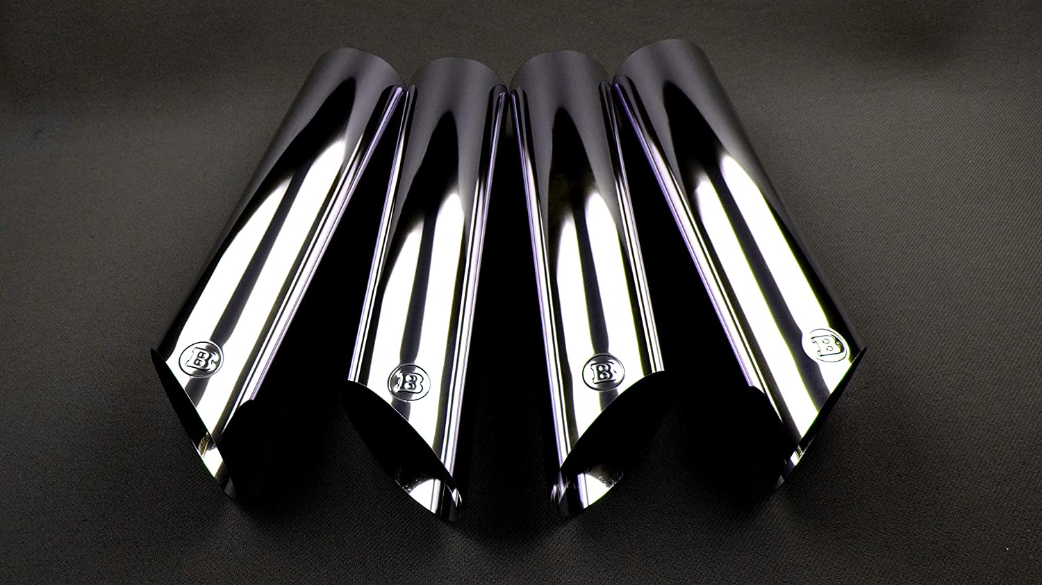 W463A W463 Brabus Stainless Steel Chrome Exhaust Pipes Tips 4 pcs - Custom Class
