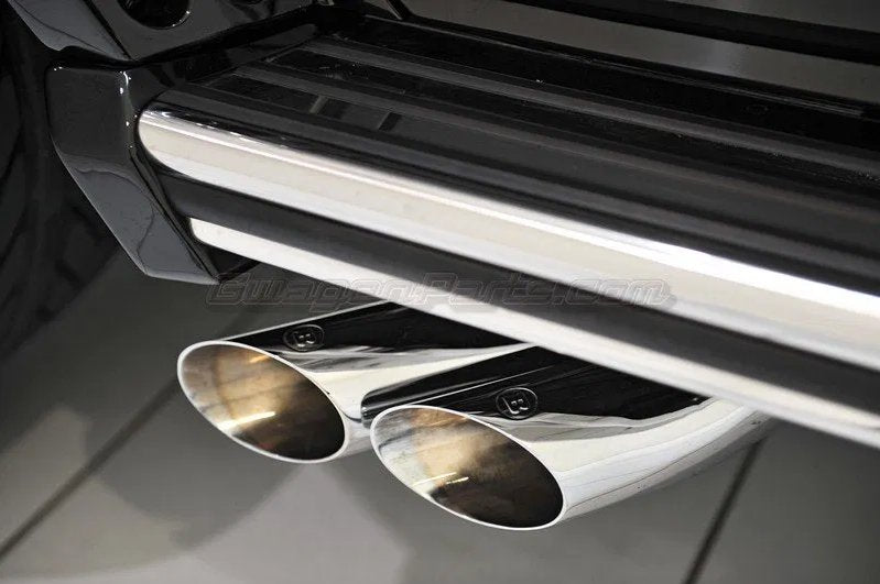 W463A W463 Brabus Stainless Steel Chrome Exhaust Pipes Tips 4 pcs - Custom Class