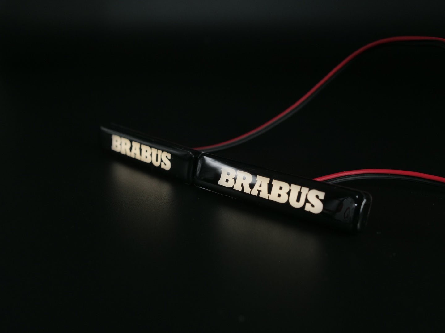 White Brabus LED emblem for fender inserts Brabus Widestar body kit Mercedes W463A - Custom Class